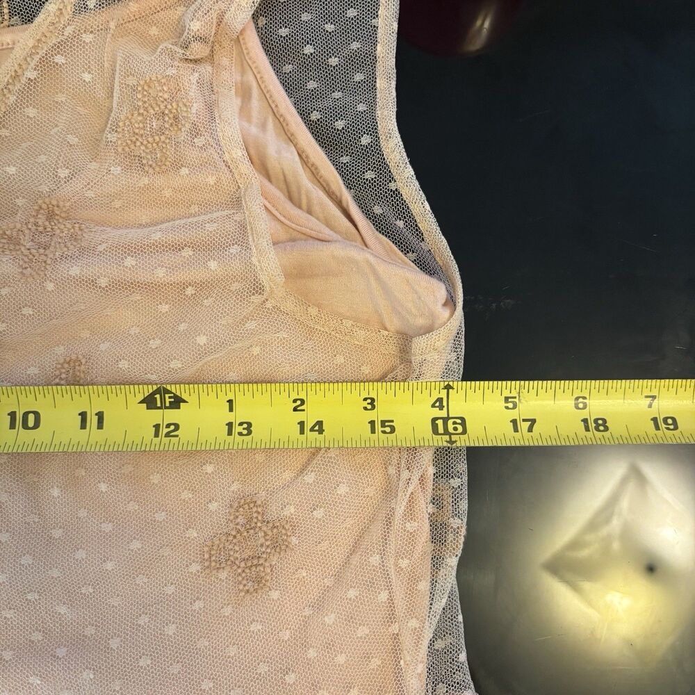 Sundance Midi Dress Pink Blush Lace Fairy Embroidered S Boho Gauzy Girly‎ - Picture 9 of 9